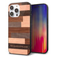 iPhone14 Pro Max 強化ガラス＆TPUスマホケース ガラプリ【MA927 寄木細工 ボーダー】
