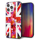 iPhone14 Pro Max 強化ガラス＆TPUスマホケース ガラプリ【SC801 ユニオンジャック リアルフラワー】
