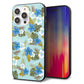 iPhone14 Pro Max 強化ガラス＆TPUスマホケース ガラプリ【SC883 ハワイアンアロハレトロ（ブルー）】