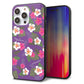 iPhone14 Pro Max 強化ガラス＆TPUスマホケース ガラプリ【SC886 ハワイアンアロハレトロ（パープル）】