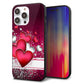 iPhone14 Pro Max 強化ガラス＆TPUスマホケース ガラプリ【VA835 ハートの息吹】