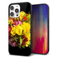 iPhone14 Pro Max 強化ガラス＆TPUスマホケース ガラプリ【YI883 フラワー４】