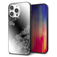 iPhone14 Pro Max 強化ガラス＆TPUスマホケース ガラプリ【YJ340 モノトーン 雪の結晶 】