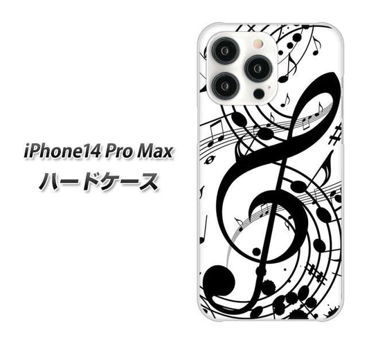iPhone14 Pro Max 高画質仕上げ 背面印刷 ハードケース【260 あふれる音符】