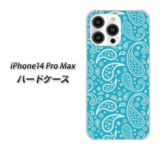 iPhone14 Pro Max 高画質仕上げ 背面印刷 ハードケース【766 ペイズリーブルー】
