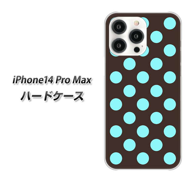 iPhone14 Pro Max 高画質仕上げ 背面印刷 ハードケース【1352 シンプルビッグ水色茶】