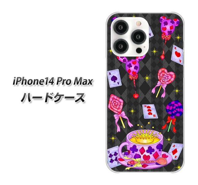 iPhone14 Pro Max 高画質仕上げ 背面印刷 ハードケース【AG818 トランプティー（黒）】
