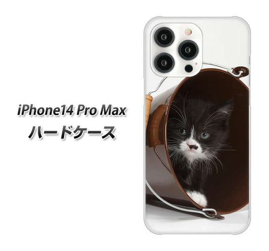 iPhone14 Pro Max 高画質仕上げ 背面印刷 ハードケース【VA800 ネコとバケツ】