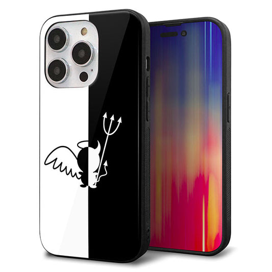 iPhone14 Pro 強化ガラス＆TPUスマホケース ガラプリ【027 ハーフデビット】