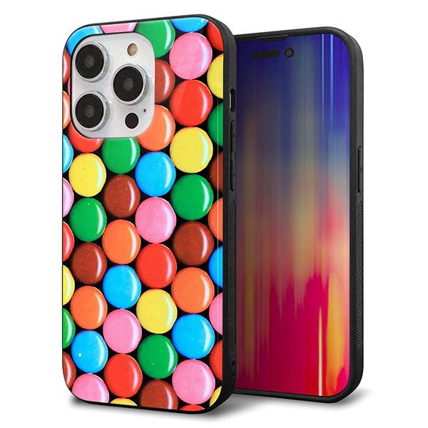 iPhone14 Pro 強化ガラス＆TPUスマホケース ガラプリ【448 マーブルチョコ】