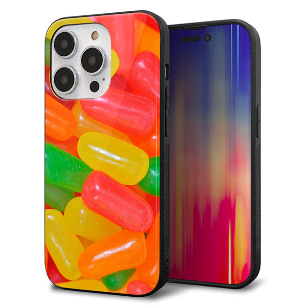 iPhone14 Pro 強化ガラス＆TPUスマホケース ガラプリ【449 ジェリービーンズ】