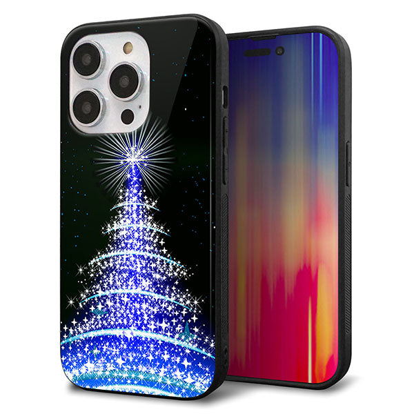 iPhone14 Pro 強化ガラス＆TPUスマホケース ガラプリ【589 ブルーライトツリー】