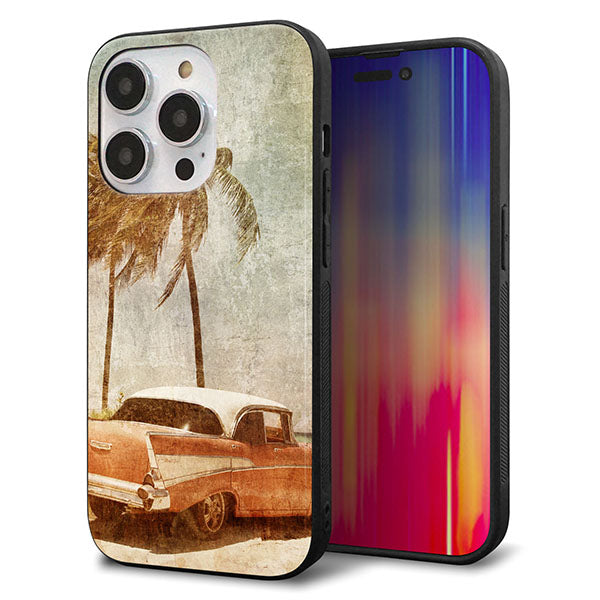 iPhone14 Pro 強化ガラス＆TPUスマホケース ガラプリ【620 憧れの時-CAR】