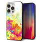 iPhone14 Pro 強化ガラス＆TPUスマホケース ガラプリ【647 ハイビスカスと蝶】