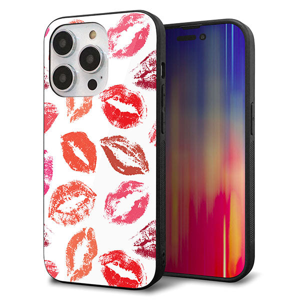 iPhone14 Pro 強化ガラス＆TPUスマホケース ガラプリ【734 キスkissキス】