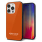 iPhone14 Pro 強化ガラス＆TPUスマホケース ガラプリ【KM917 レトロカラー(ダークオレンジ)】
