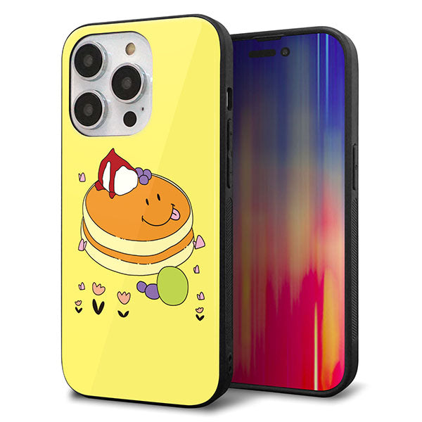 iPhone14 Pro 強化ガラス＆TPUスマホケース ガラプリ【MA901 パンケーキ】