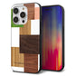 iPhone14 Pro 強化ガラス＆TPUスマホケース ガラプリ【MA928 寄木細工 ランダム】