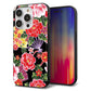 iPhone14 Pro 強化ガラス＆TPUスマホケース ガラプリ【MA959 和柄 花 A】