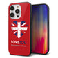 iPhone14 Pro 強化ガラス＆TPUスマホケース ガラプリ【SC804 ユニオンジャック ハートビンテージレッド】