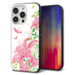 iPhone14 Pro 強化ガラス＆TPUスマホケース ガラプリ【SC849 ユリ（ピンク）】