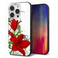 iPhone14 Pro 強化ガラス＆TPUスマホケース ガラプリ【SC850 ユリ（レッド）】