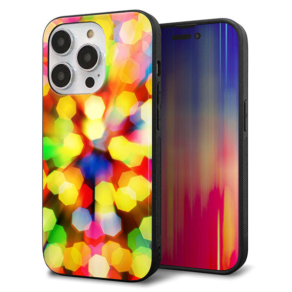 iPhone14 Pro 強化ガラス＆TPUスマホケース ガラプリ【VA874 未来へのワープ】