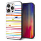 iPhone14 Pro 強化ガラス＆TPUスマホケース ガラプリ【YA893 ストライプネコ02 L】