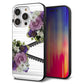 iPhone14 Pro 強化ガラス＆TPUスマホケース ガラプリ【YI888 フラワー９】
