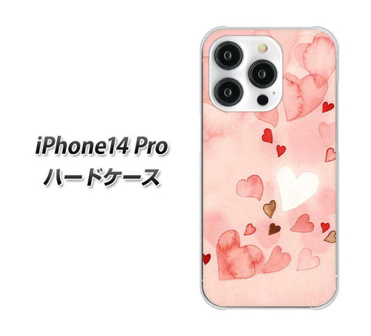 iPhone14 Pro 高画質仕上げ 背面印刷 ハードケース【1125 ハートの和紙】