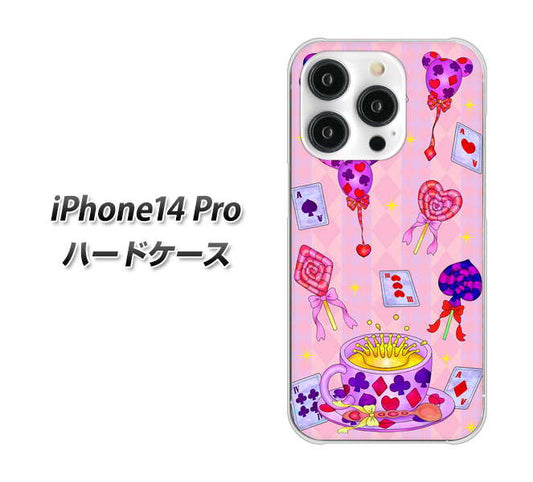 iPhone14 Pro 高画質仕上げ 背面印刷 ハードケース【AG817 トランプティー（ピンク）】