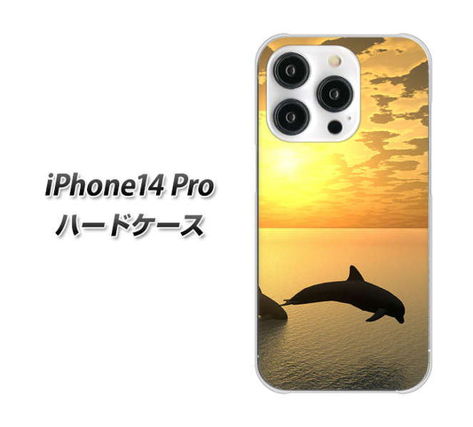 iPhone14 Pro 高画質仕上げ 背面印刷 ハードケース【VA845 夕暮れのドルフィン】