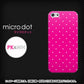 iPhone5/iPhone5s 高画質仕上げ 背面印刷 ハードケース【504 マイクロシンプルPK&WH】