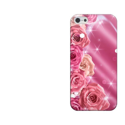 iPhone5/iPhone5s 高画質仕上げ 背面印刷 ハードケース【1182 ピンクの薔薇に誘われて】