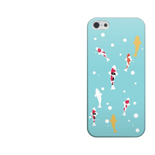 iPhone5/iPhone5s 高画質仕上げ 背面印刷 ハードケース【KG800 コイの遊泳】