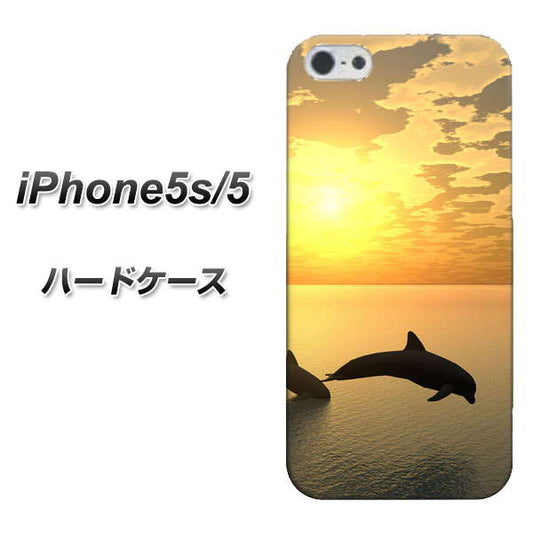 iPhone5/iPhone5s 高画質仕上げ 背面印刷 ハードケース【VA845 夕暮れのドルフィン】