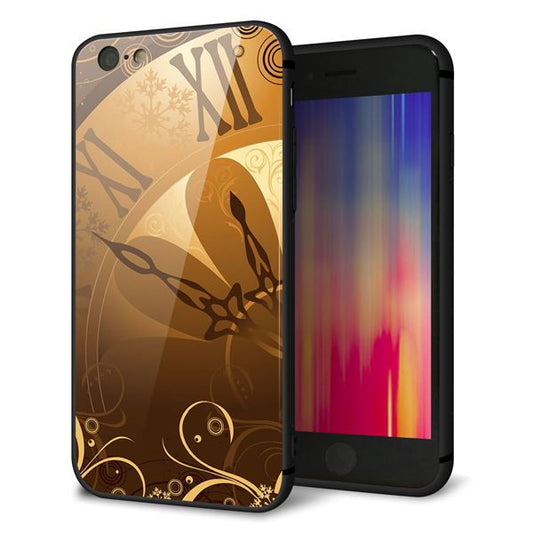 iPhone6 強化ガラス＆TPUスマホケース ガラプリ【185 時を刻む針】