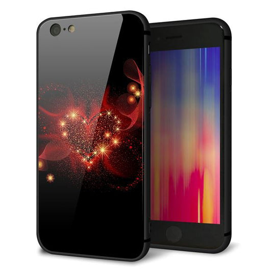 iPhone6 強化ガラス＆TPUスマホケース ガラプリ【382 ハートの創生】