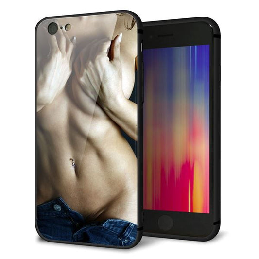 iPhone6 強化ガラス＆TPUスマホケース ガラプリ【602 ボディライン】