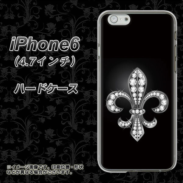 iPhone6 高画質仕上げ 背面印刷 ハードケース【042 ラインストーン風の印刷ゴージャスユリ】