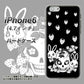 iPhone6 高画質仕上げ 背面印刷 ハードケース【AG837 苺兎（黒）】