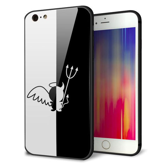 iPhone6 PLUS 強化ガラス＆TPUスマホケース ガラプリ【027 ハーフデビット】