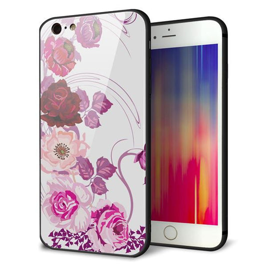iPhone6 PLUS 強化ガラス＆TPUスマホケース ガラプリ【116 ６月のバラ】