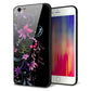 iPhone6 PLUS 強化ガラス＆TPUスマホケース ガラプリ【263 闇に浮かぶ華】