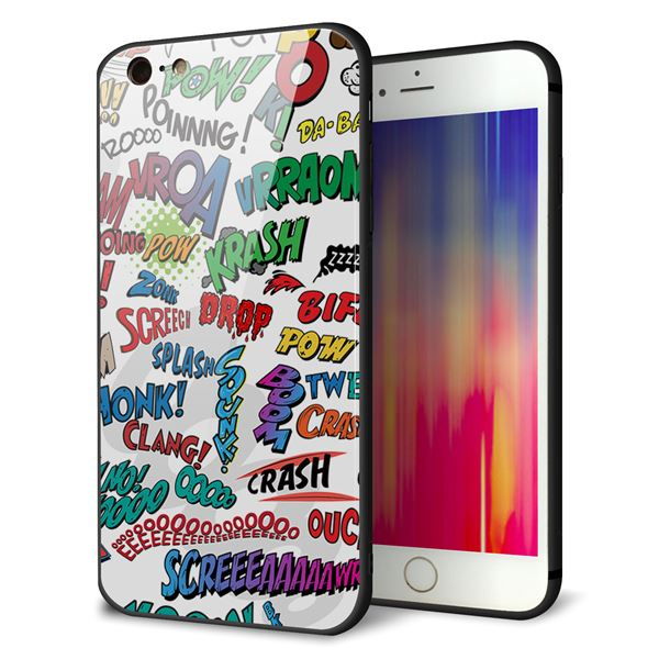 iPhone6 PLUS 強化ガラス＆TPUスマホケース ガラプリ【271 アメリカン キャッチコピー】