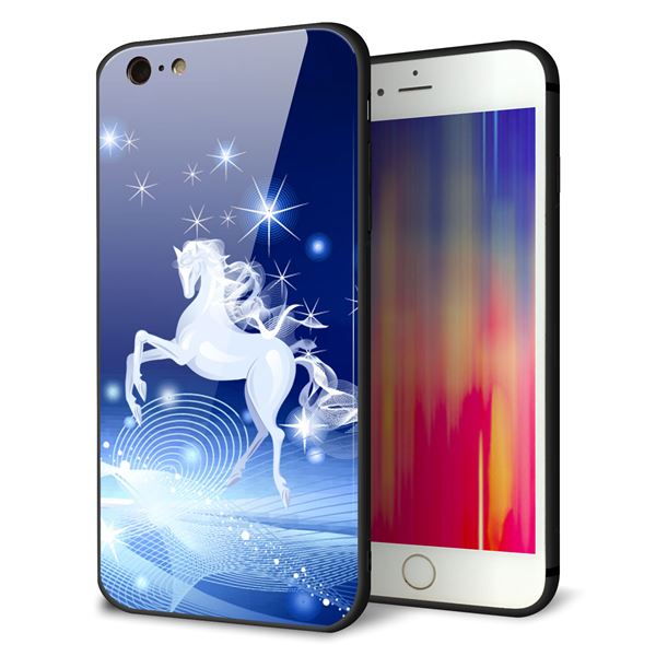 iPhone6 PLUS 強化ガラス＆TPUスマホケース ガラプリ【436 ペガサス】