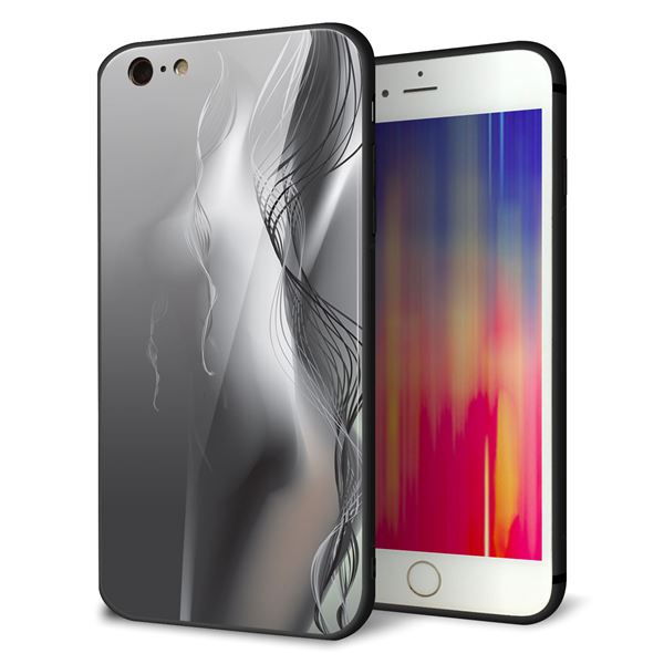 iPhone6 PLUS 強化ガラス＆TPUスマホケース ガラプリ【566 ボディウォール】