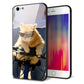 iPhone6 PLUS 強化ガラス＆TPUスマホケース ガラプリ【595 にゃんとサイクル】