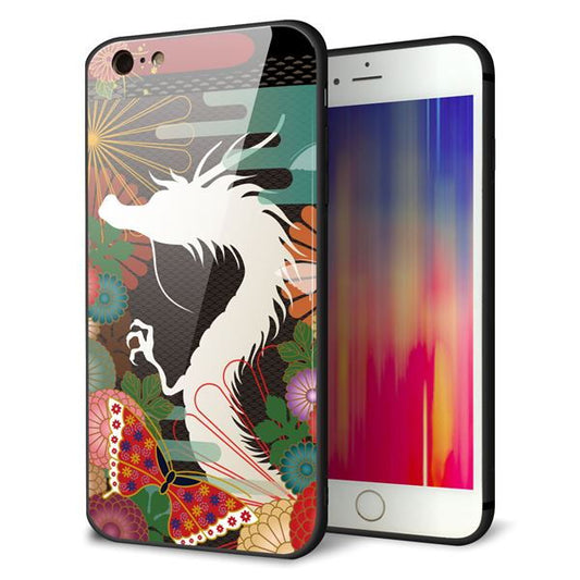 iPhone6 PLUS 強化ガラス＆TPUスマホケース ガラプリ【635 白龍】