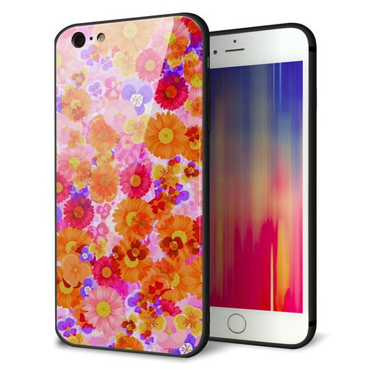 iPhone6 PLUS 強化ガラス＆TPUスマホケース ガラプリ【SC869 リバティプリント フルールドパルファン（ピンク）】